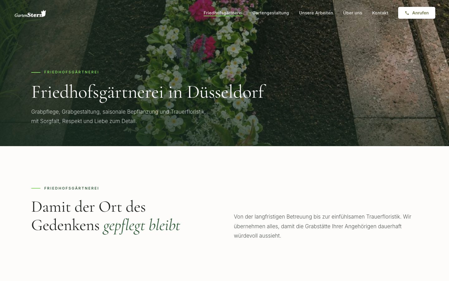 Neue Seite Friedhofsgärtnerei von GartenStern